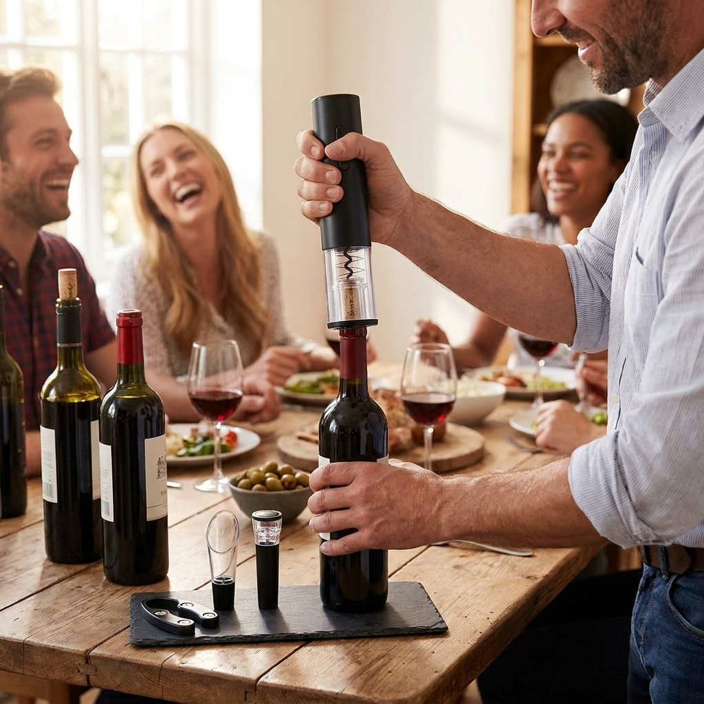 Air-Assist Wine Bottle Opening Set lifestyle