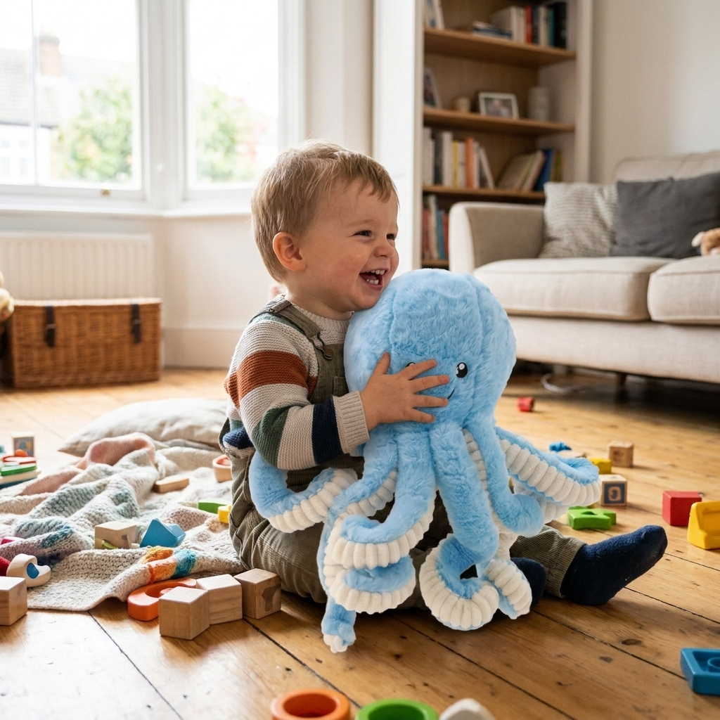 Giant Octopus Plush Stuffed Animal lifestyle