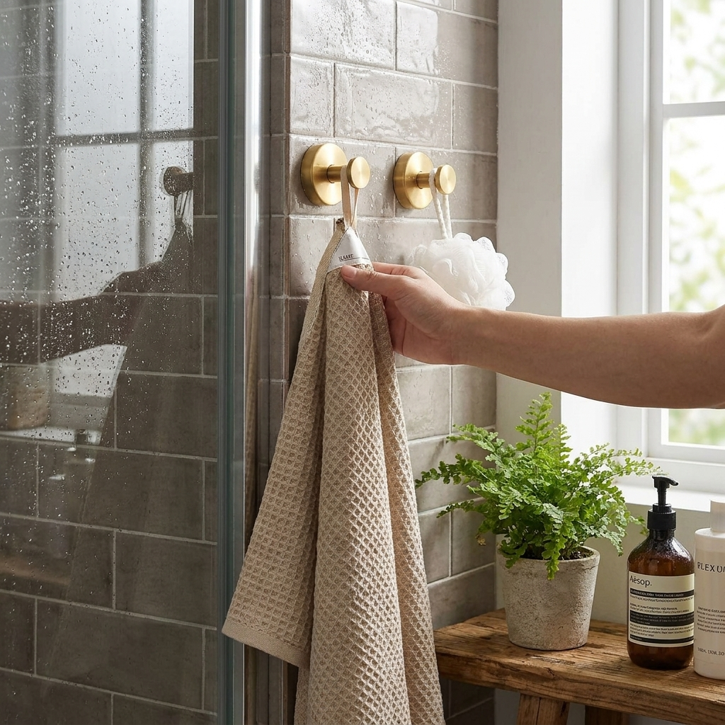 Twist-Lock Suction Cup Wall Hooks lifestyle