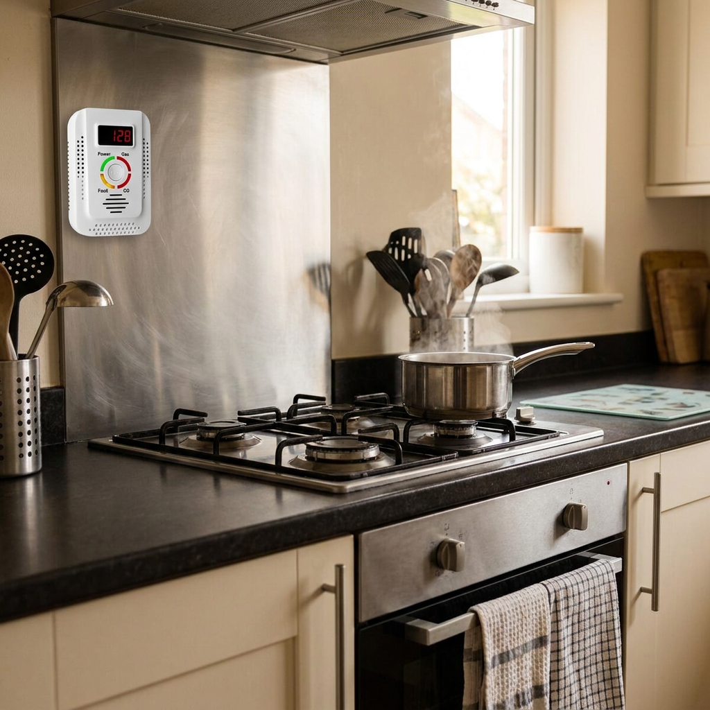 Plug-In Household Gas and CO Detection Unit lifestyle