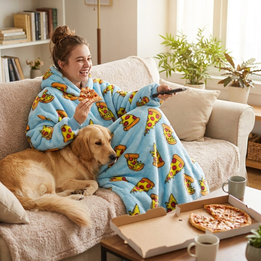 Long Wearable Blanket Hoodie lifestyle