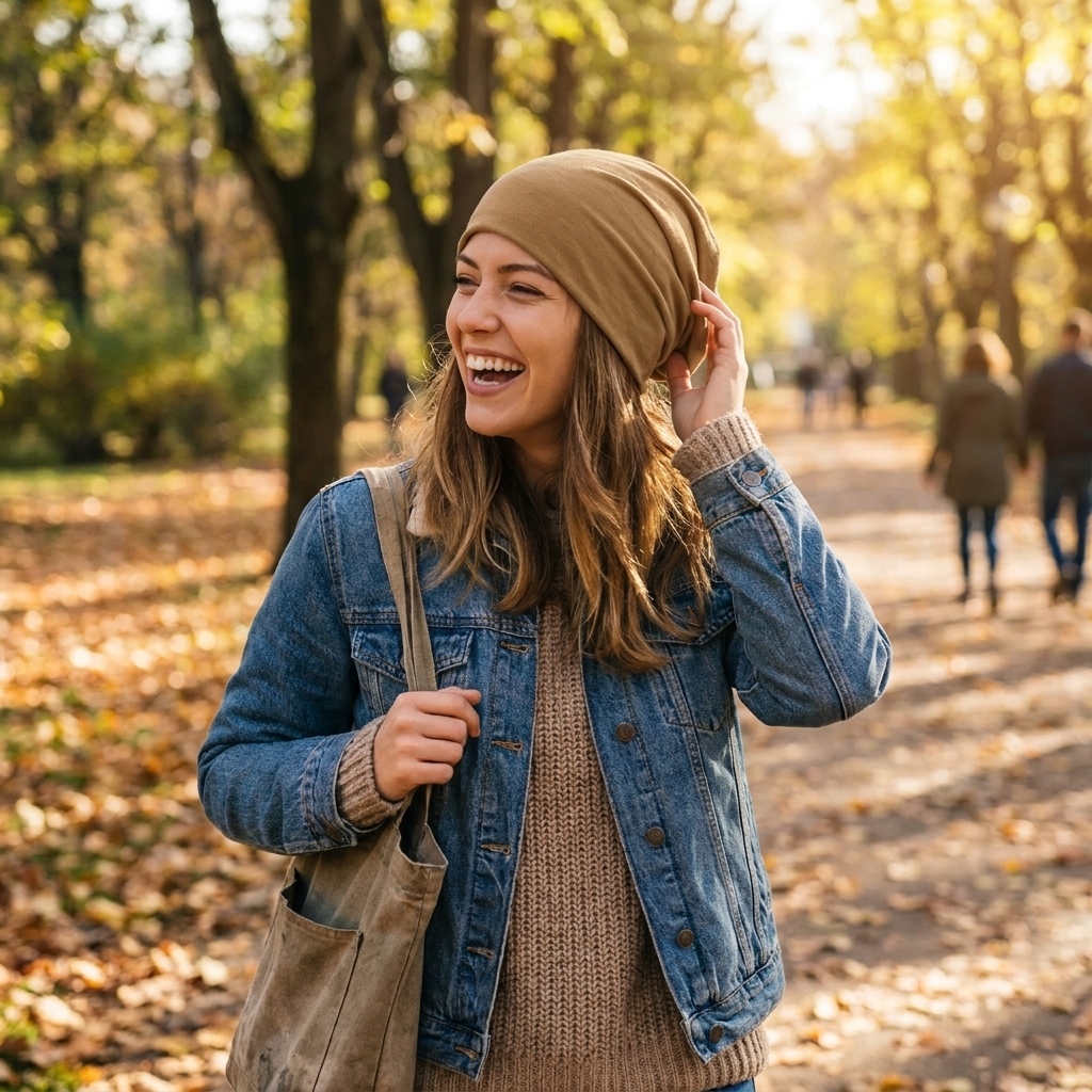 Cozy Slouch Hat Beanie Cap lifestyle