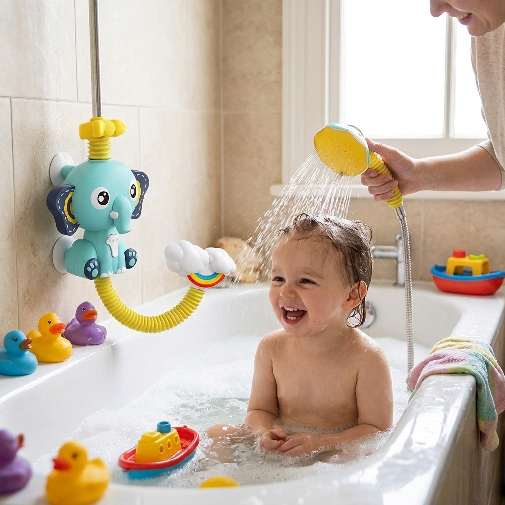Electric Handheld Water Sprinkler for Infants lifestyle