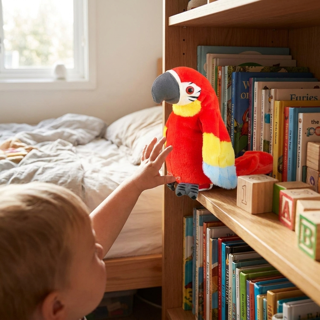 Talking Music-Playing Parrot Plush Toy lifestyle