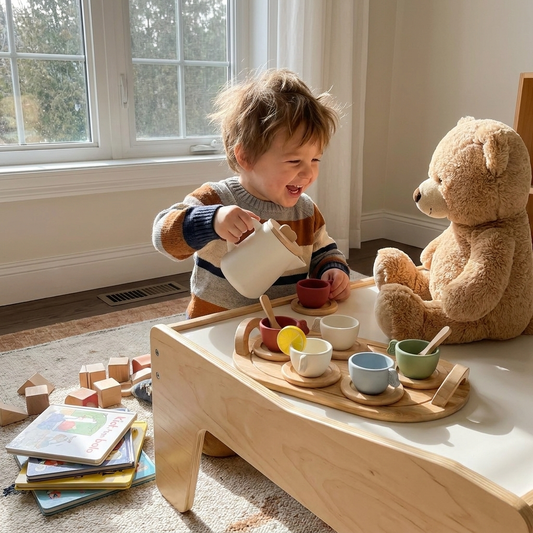 Childrens Pretend Afternoon Tea Set With Tray lifestyle
