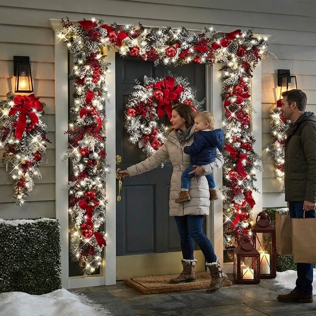 Christmas Door Decorations Full Set lifestyle