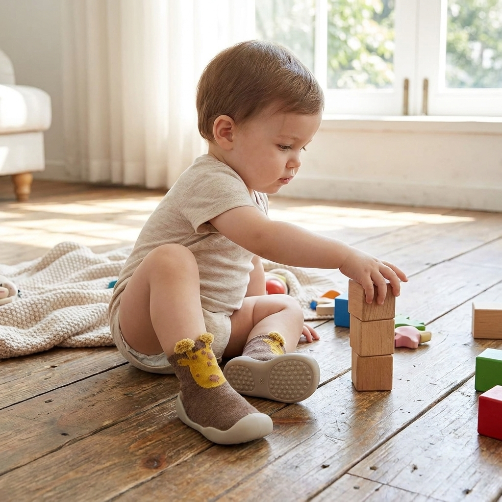 Childrens Soft Sole Shoe Socks lifestyle