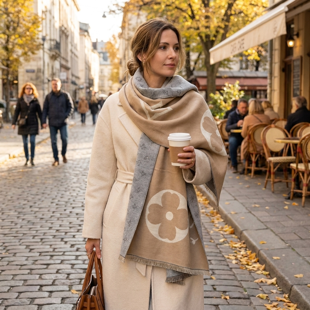Luxury Faux Cashmere Winter Scarf Neck Warmer lifestyle