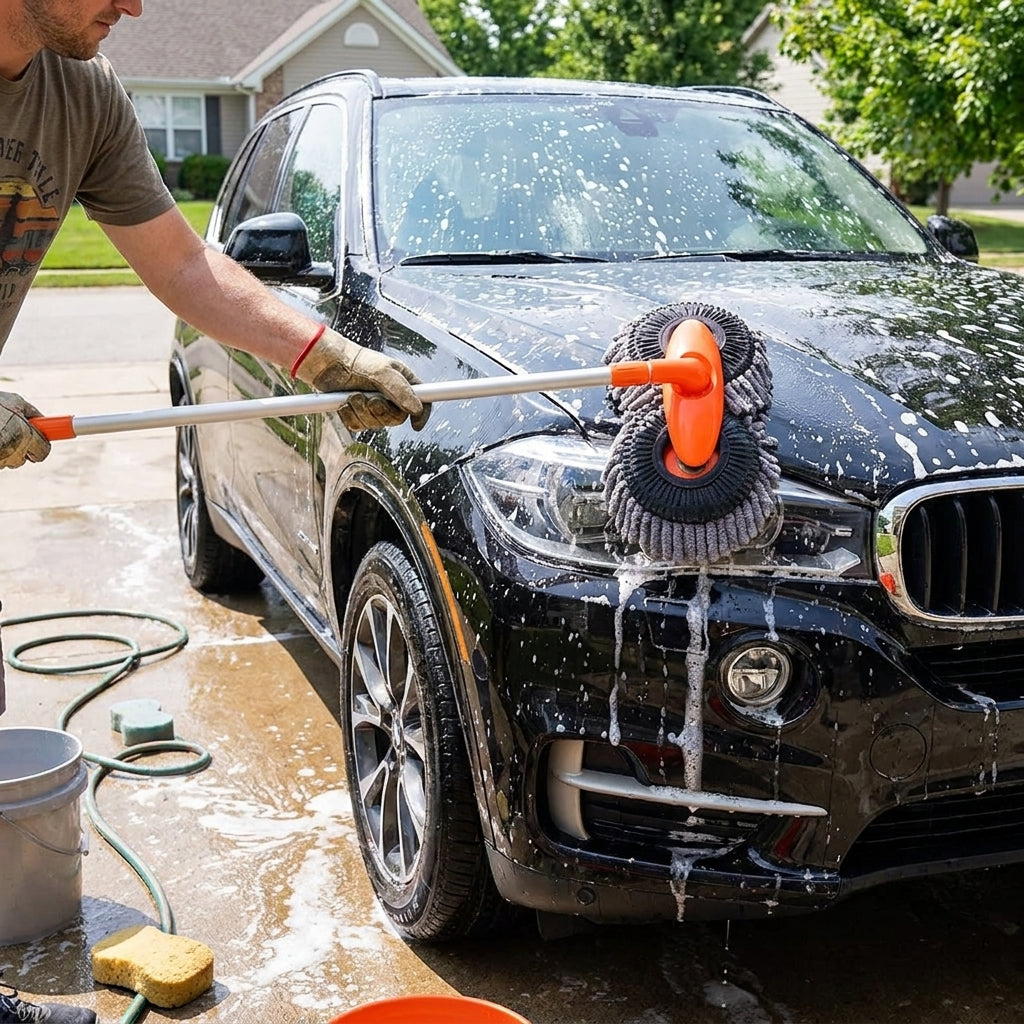 Car Wash Brush with Rotating Head lifestyle