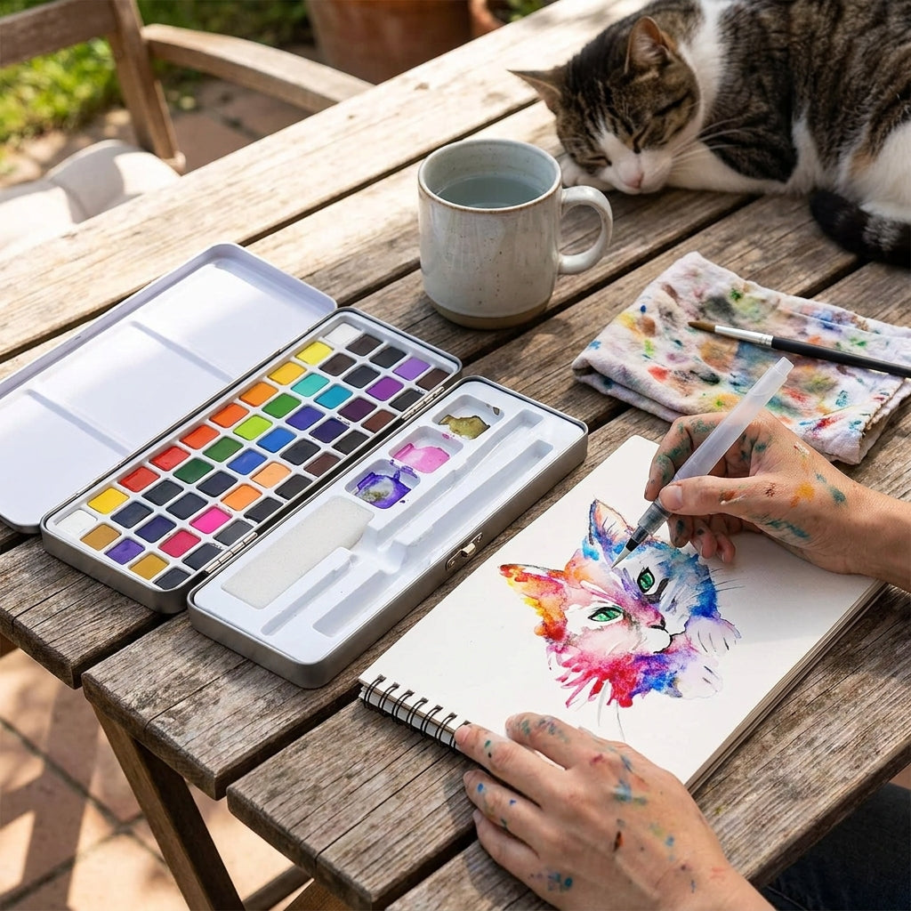 Watercolor Paint Set lifestyle