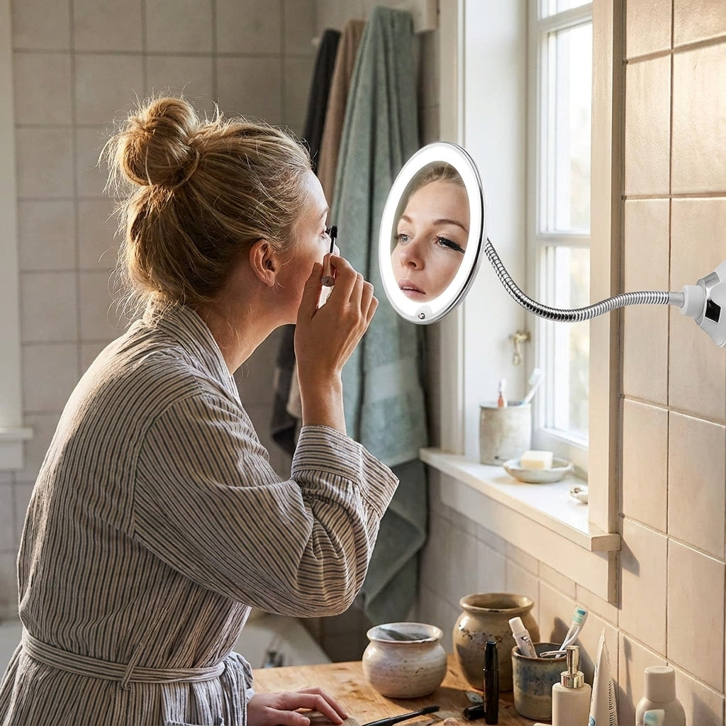 LED 10x Magnifying Mirror lifestyle