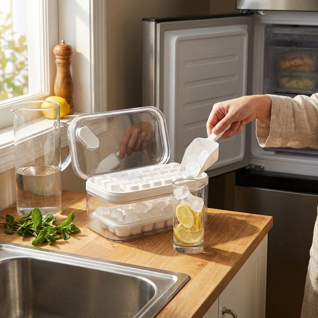 One-Click Ice Tray System lifestyle