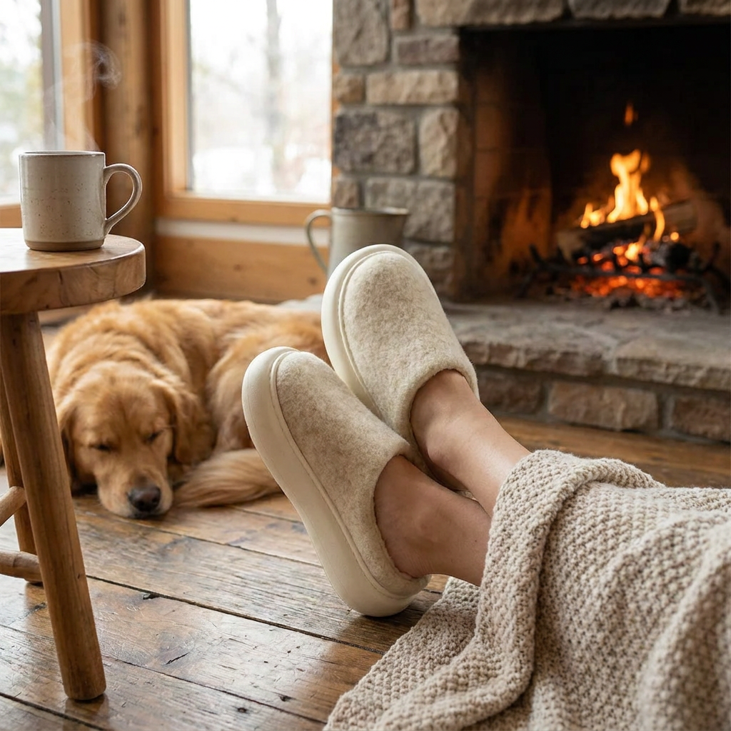 Warm Plush Indoor Winter Slippers Women lifestyle
