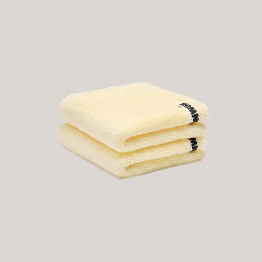 2 Pack Face Washer - Custard