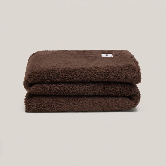 Faux Fur Throw Blanket - Chocolate