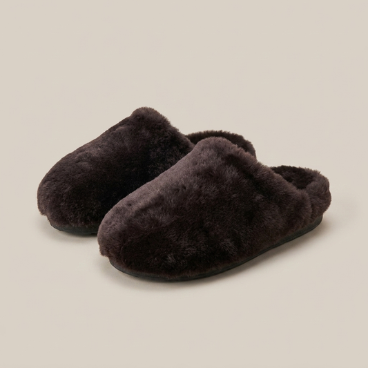 Sheepskin Slippers - Chocolate