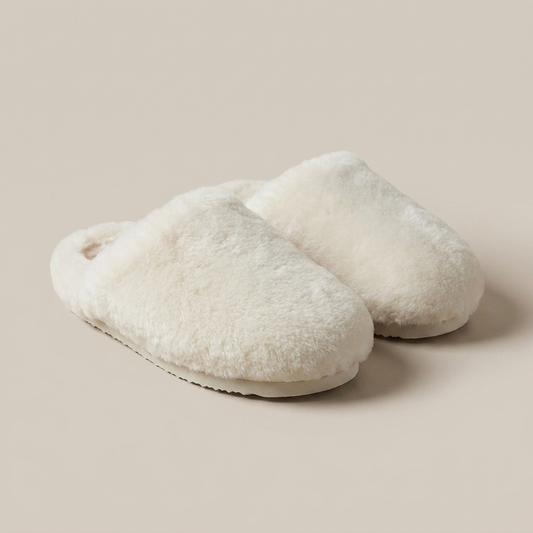 Sheepskin Slippers - Cream