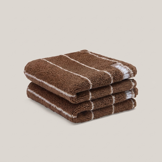 2 Pack Face Washer - Hazelnut