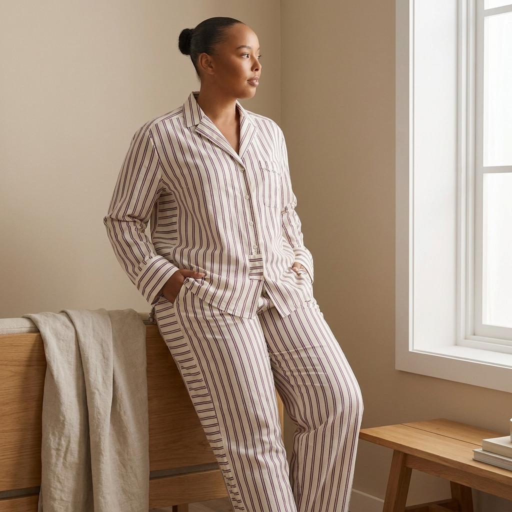 Sleep Pant - Cream worn