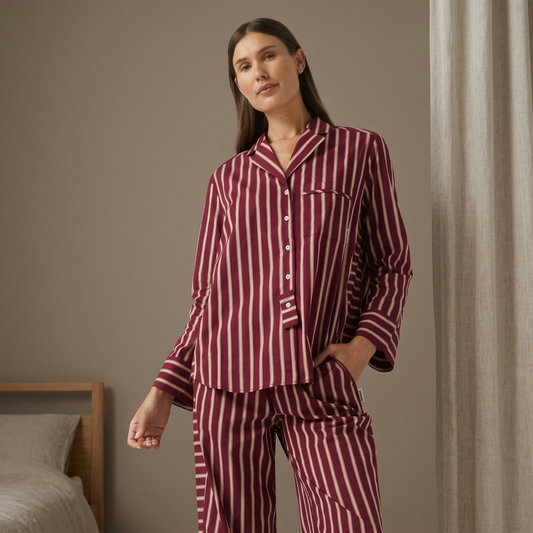Long Sleeve Shirt - Wine worn
