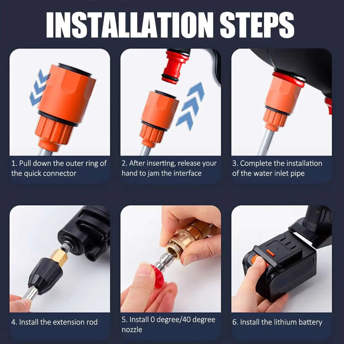 Cordless High Pressure Washer with 2
