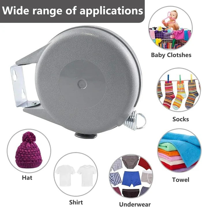 Retractable Washing Line with Swivel Wall