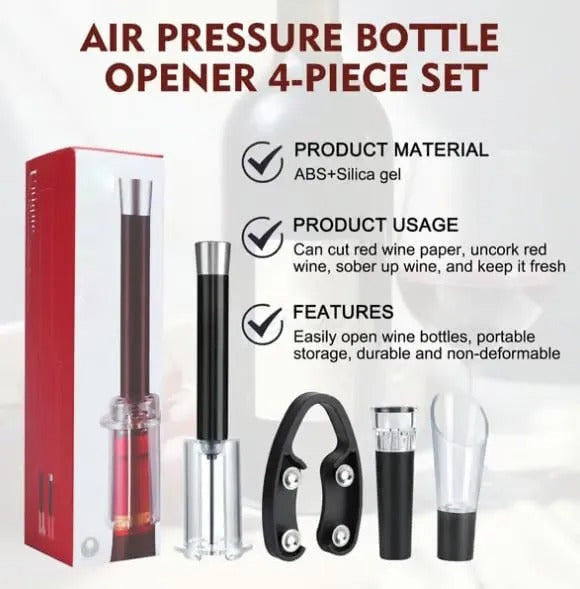 Air-Assist Wine Bottle Opening Set