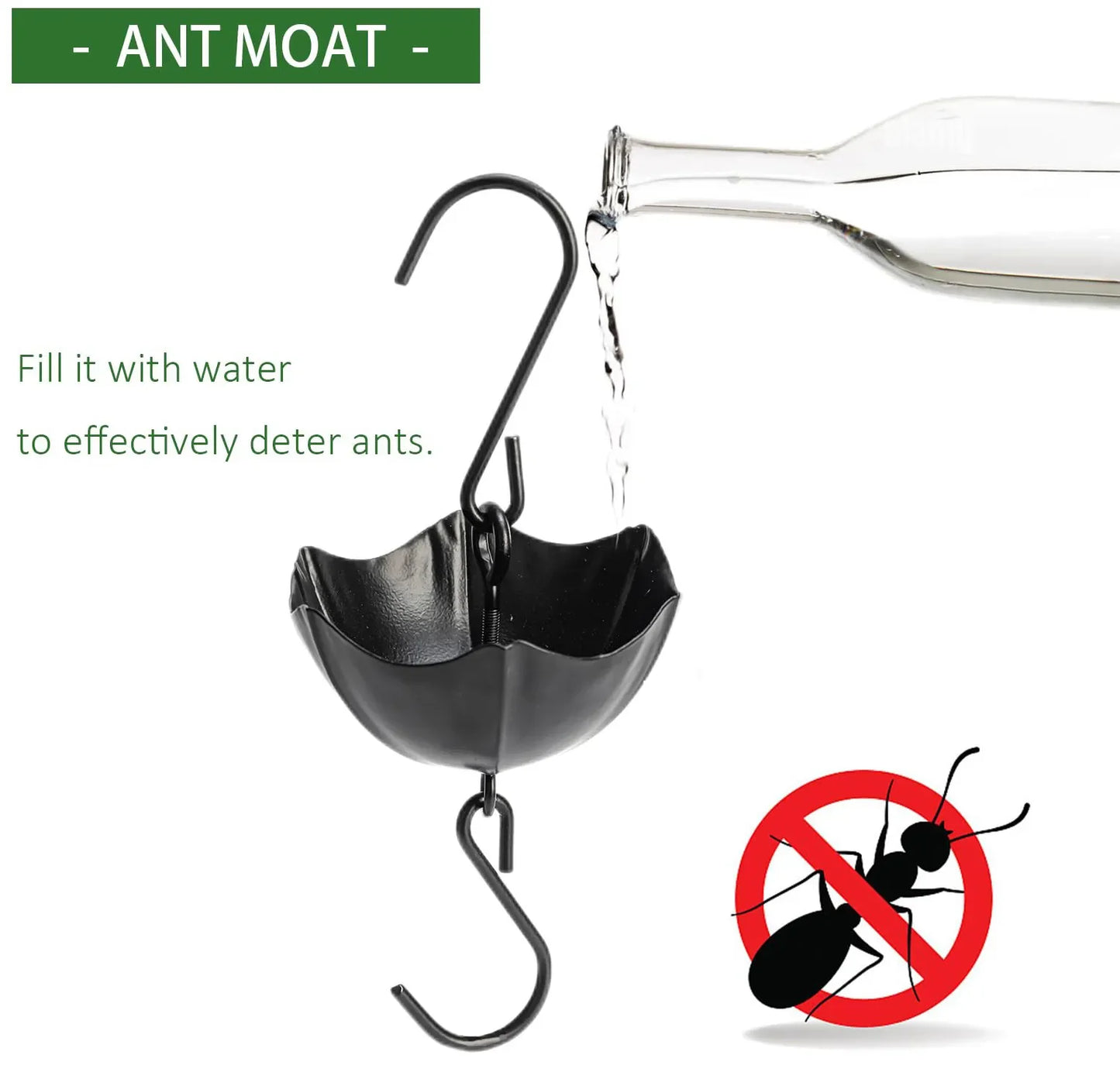 Flowers Glass Hummingbird Feeder With Ant