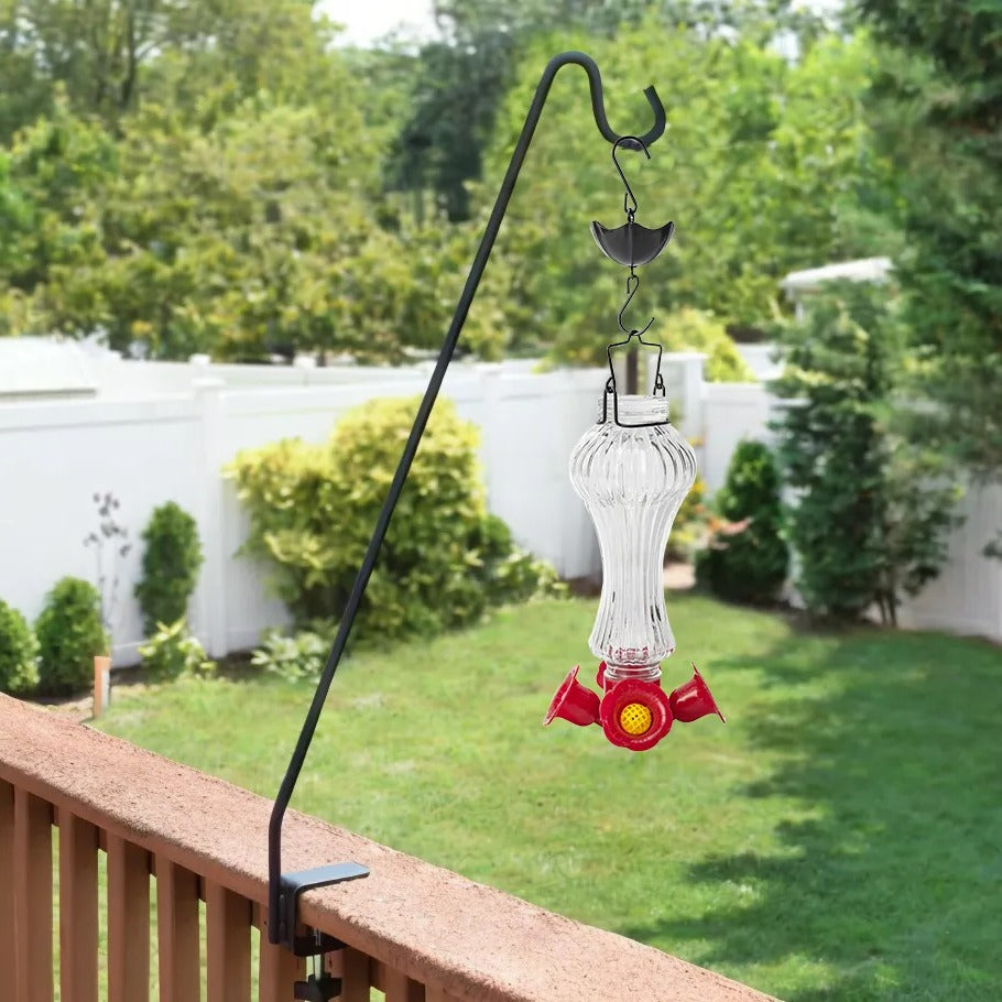 Flowers Glass Hummingbird Feeder With Ant