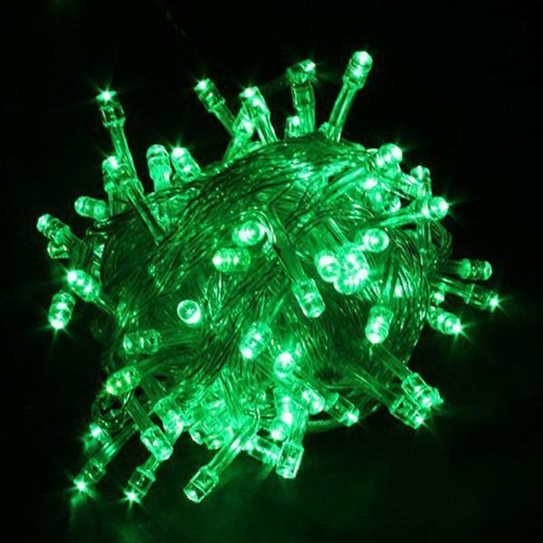 17-Meter String of 100 Led Solar-Powered