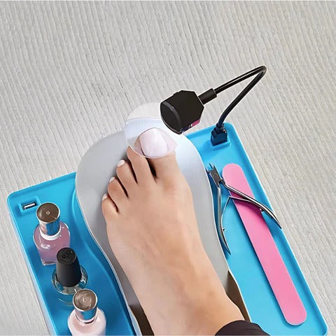 Adjustable Pedicure Rest with LED Magnifier