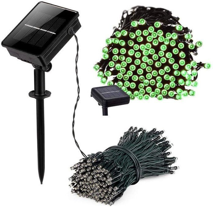 17-Meter String of 100 Led Solar-Powered