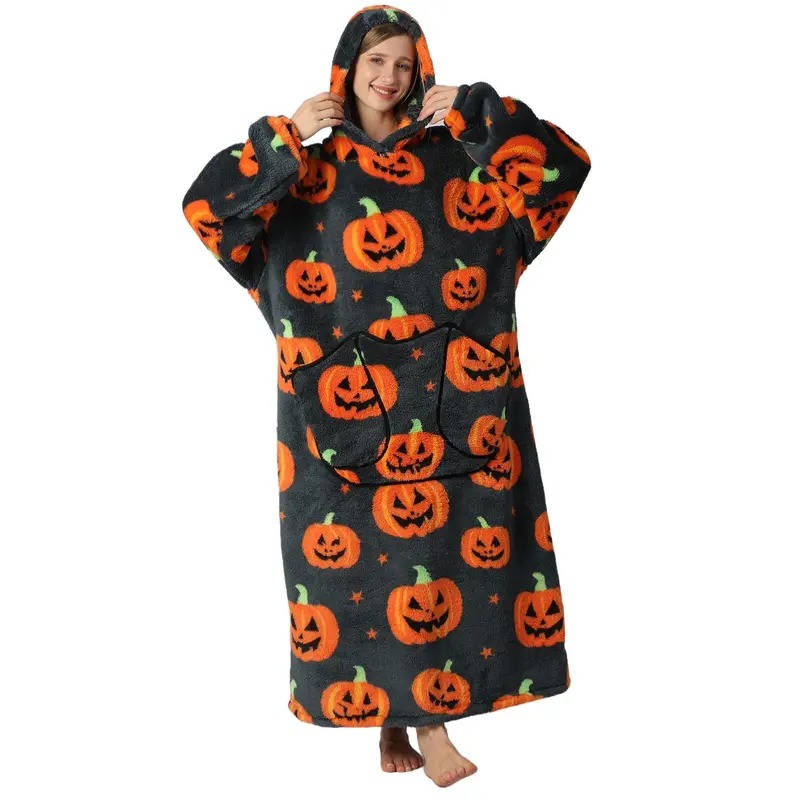 Long Wearable Blanket Hoodie