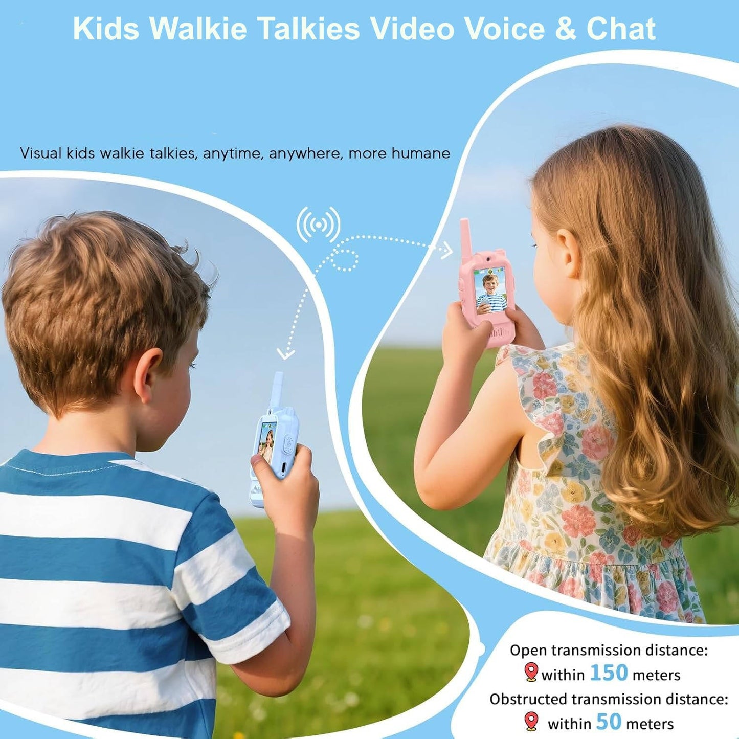 Kids Walkie Talkies Video Voice & Chat 2 Set
