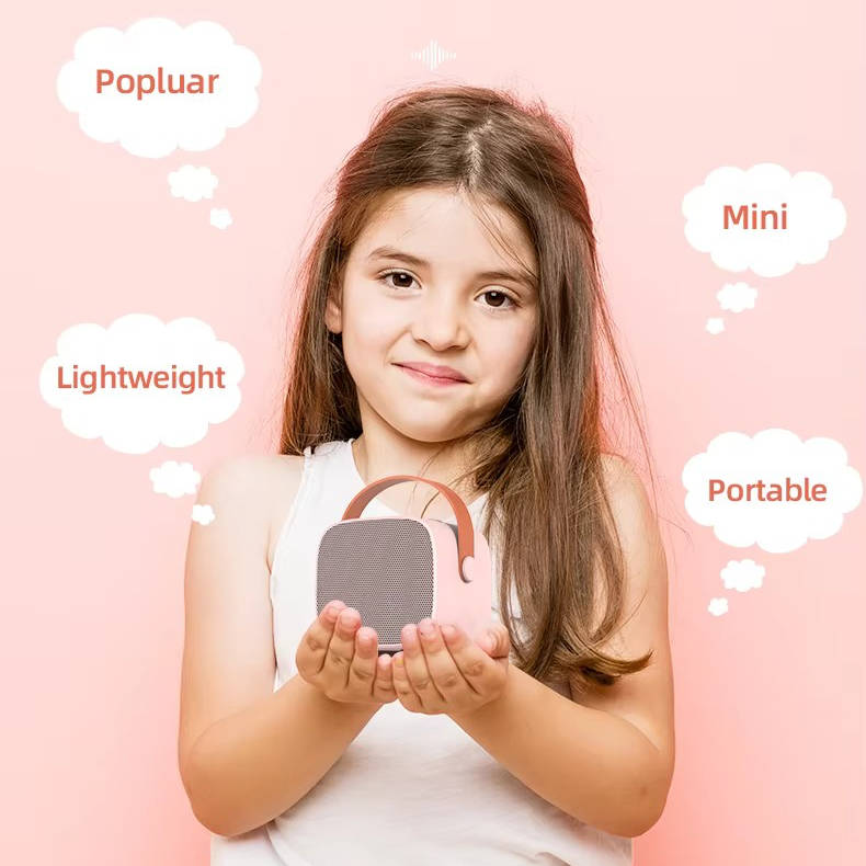 Mini Karaoke Machine with 2 Wireless Microphones