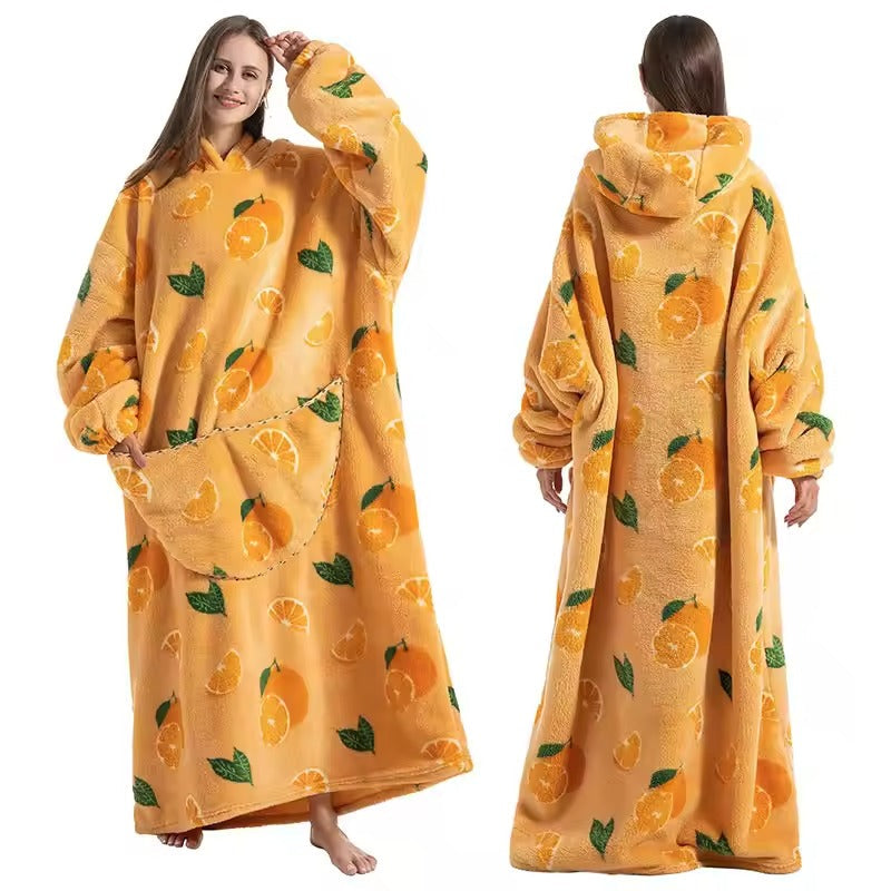 Long Wearable Blanket Hoodie