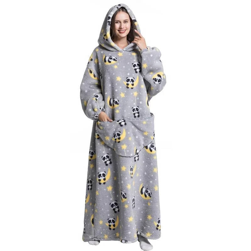 Long Wearable Blanket Hoodie