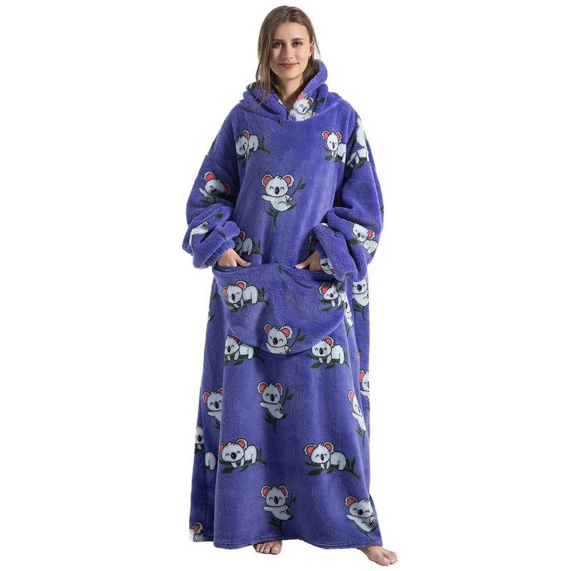 Long Wearable Blanket Hoodie