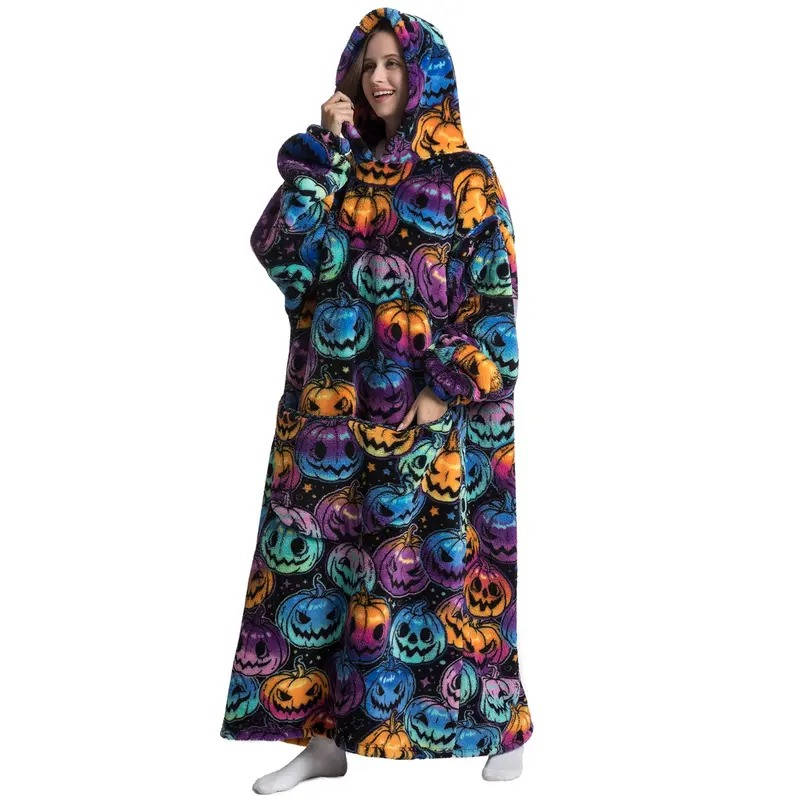 Long Wearable Blanket Hoodie