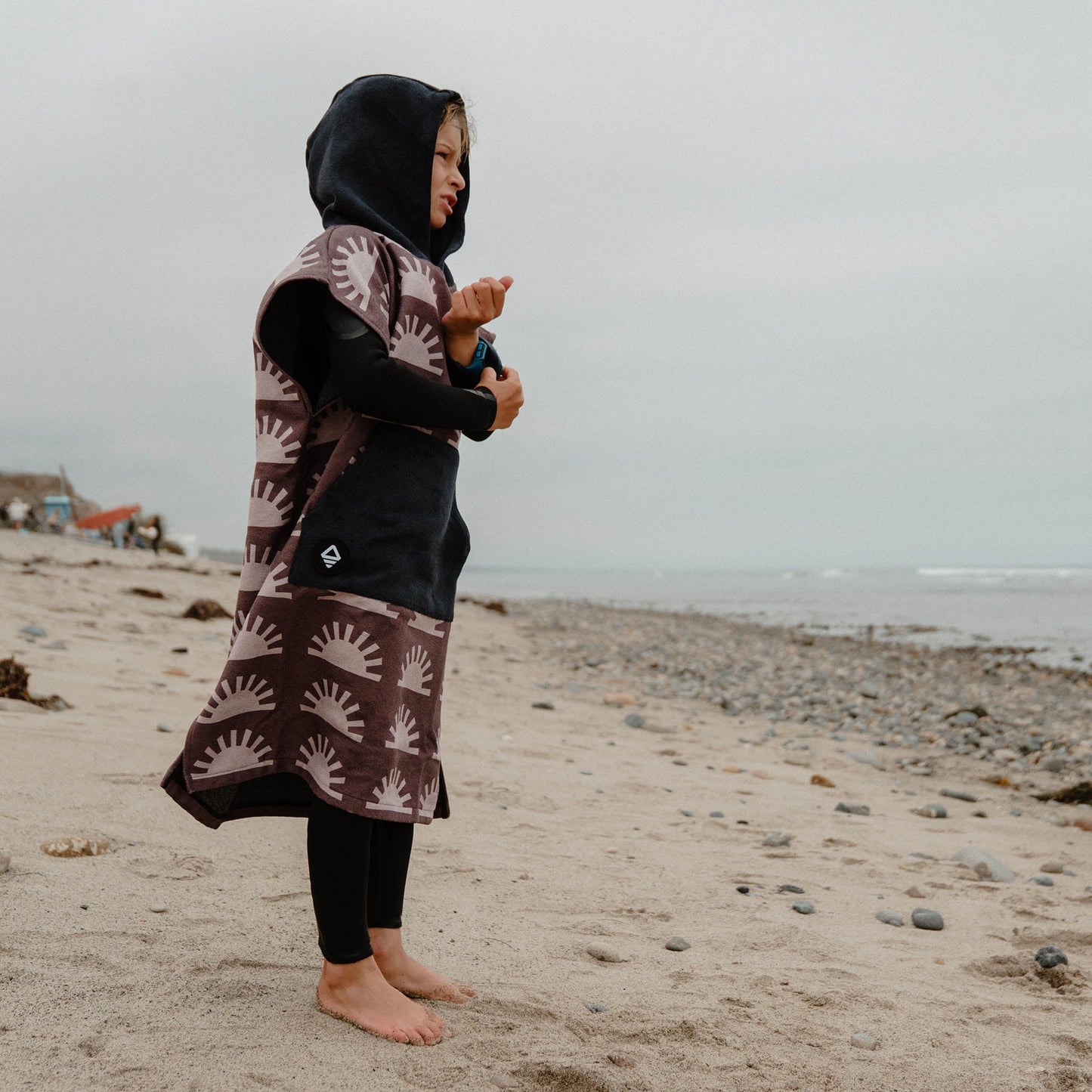 Kids Changing Poncho: Sunshine Burgundy