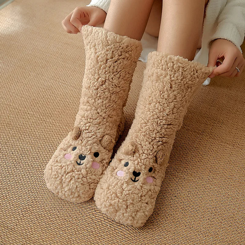 Kawaii Bear Fleece Warm Socks