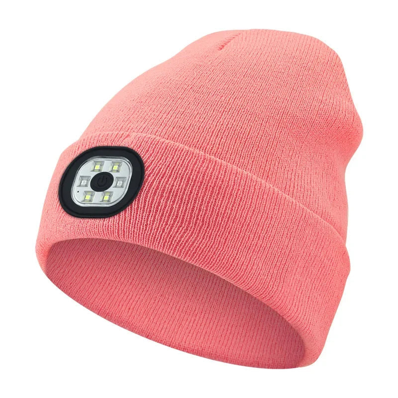 Rechargeable LED Beanie Hat for Winter