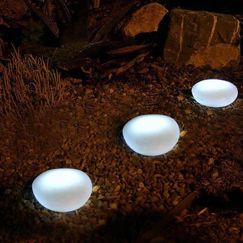 Solar Pebble ABS Sandblasted LED Outdoor
