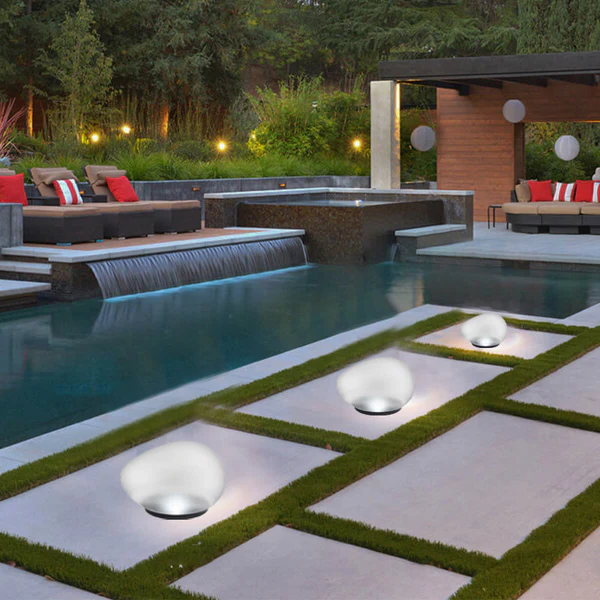 Solar Pebble ABS Sandblasted LED Outdoor