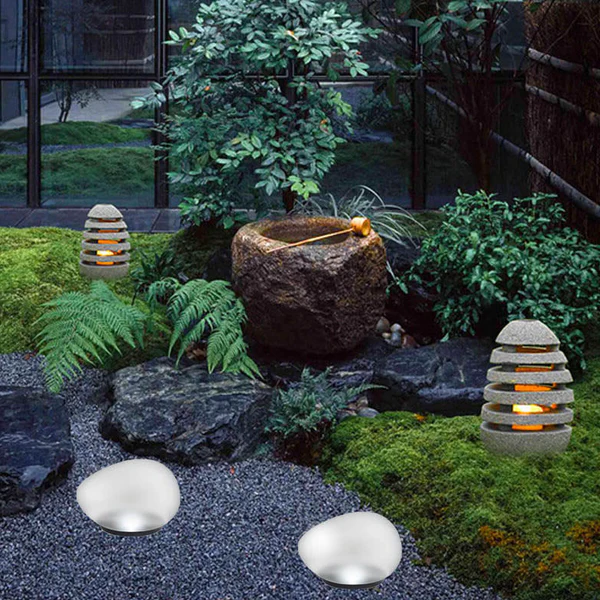 Solar Pebble ABS Sandblasted LED Outdoor