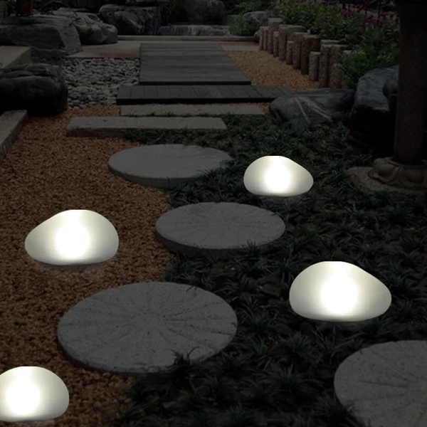 Solar Pebble ABS Sandblasted LED Outdoor