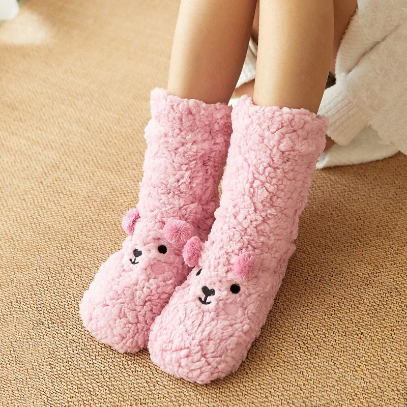 Kawaii Bear Fleece Warm Socks