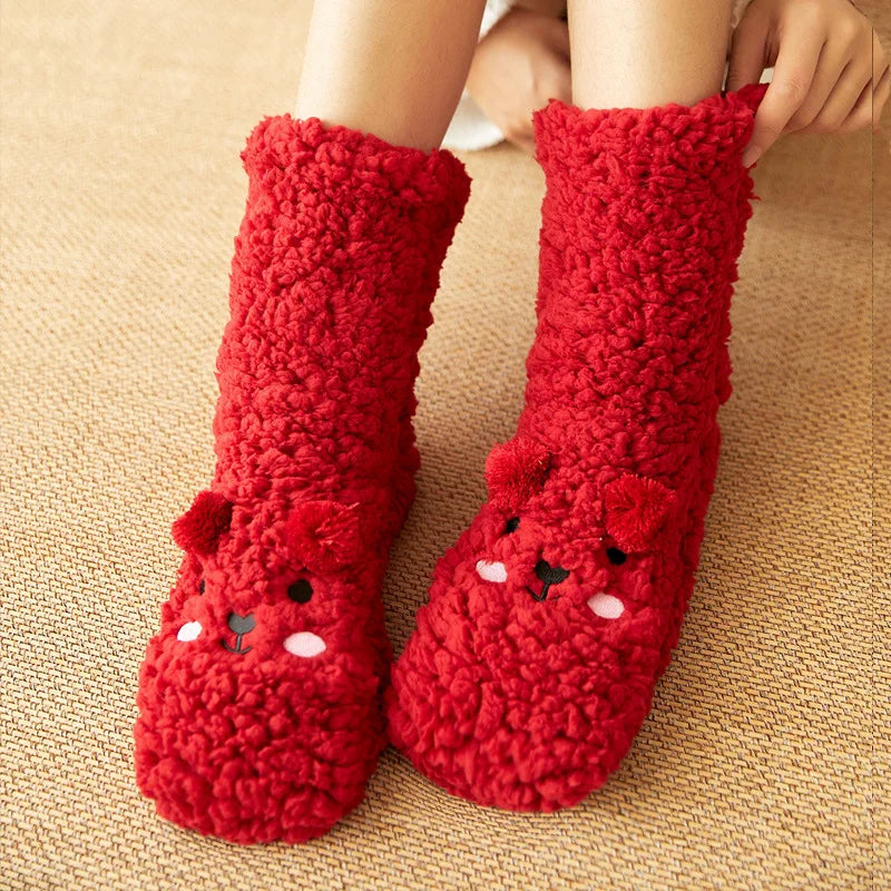 Kawaii Bear Fleece Warm Socks