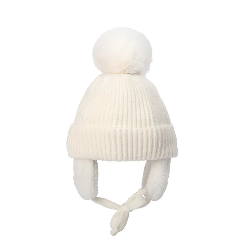Kids Knit Beanie Winter Hat with Earflaps