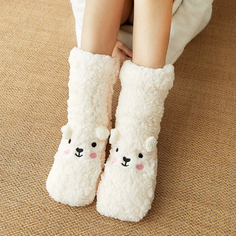 Kawaii Bear Fleece Warm Socks